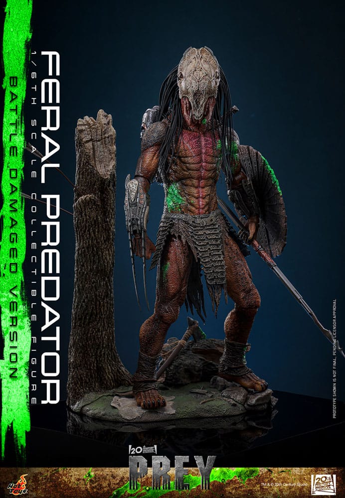 Hot Toys Prey Actionfigur 1/6 Feral Predator (Battle Damaged Version) 37 cm