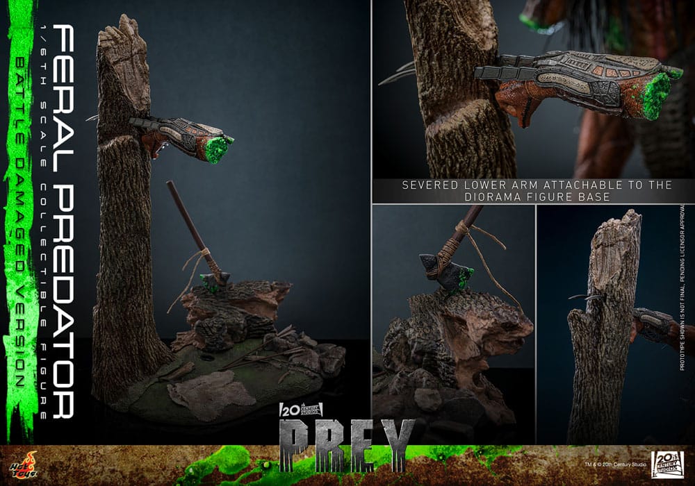 Hot Toys Prey Actionfigur 1/6 Feral Predator (Battle Damaged Version) 37 cm