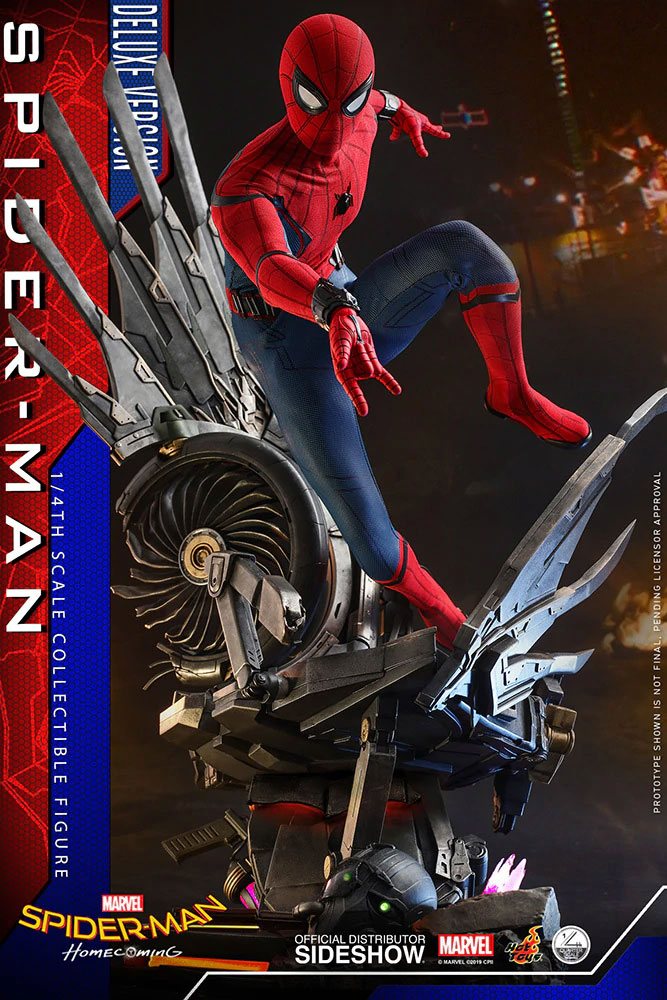 Hot Toys Spider-Man Homecoming QS015 Deluxe Version 1/4 Actionfigur - Beschädigte Verpackung