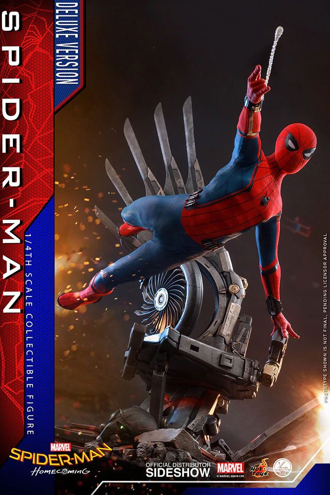 Hot Toys Spider-Man Homecoming QS015 Deluxe Version 1/4 Actionfigur - Beschädigte Verpackung