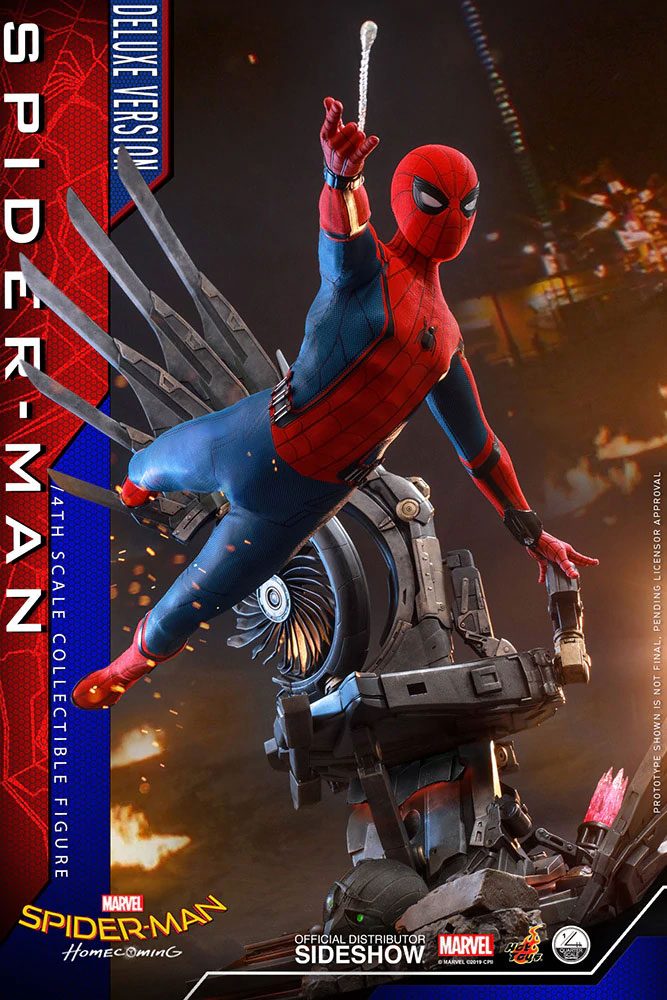 Hot Toys Spider-Man Homecoming QS015 Deluxe Version 1/4 Actionfigur - Beschädigte Verpackung