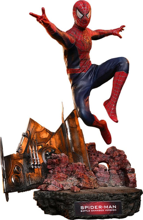 Hot Toys Spider-Man Movie Masterpiece Actionfigur 1/6 Spider-Man (Battle Damaged Version) 30 cm