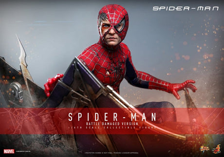 Hot Toys Spider-Man Movie Masterpiece Actionfigur 1/6 Spider-Man (Battle Damaged Version) 30 cm