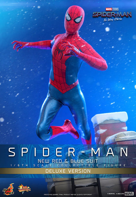 Hot Toys Spider-Man No Way Home Spider-Man (New Red and Blue Suit) (Deluxe Version) 1/6 Actionfigur
