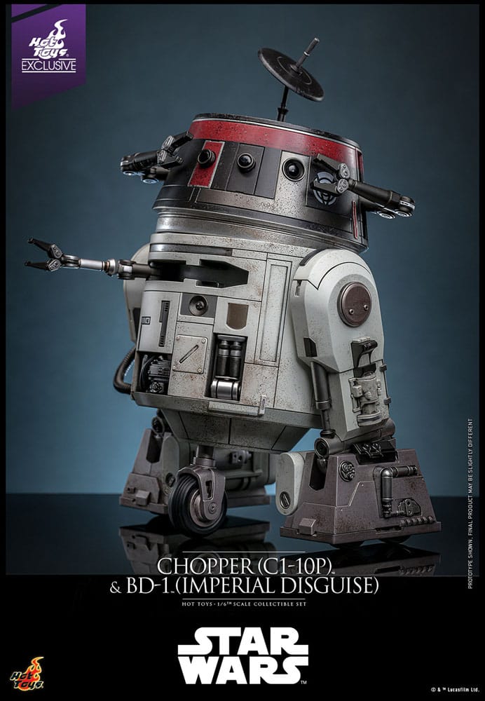 Hot Toys Star Wars Chopper (C1 10P) & BD 1 (Imperial Disguise) Set 1/6 Actionfigur