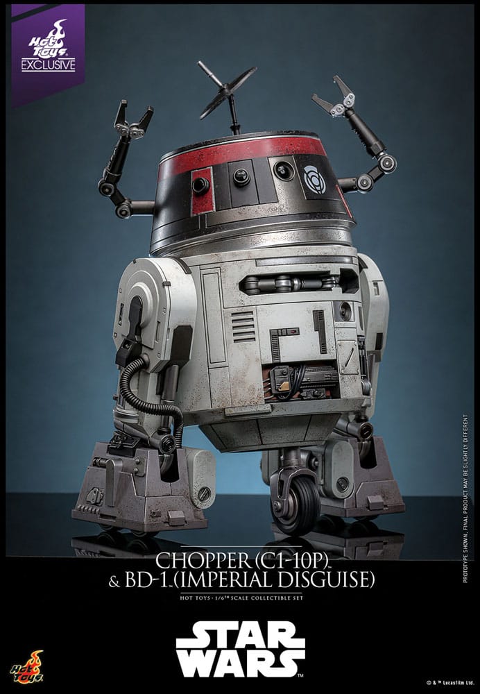 Hot Toys Star Wars Chopper (C1 10P) & BD 1 (Imperial Disguise) Set 1/6 Actionfigur