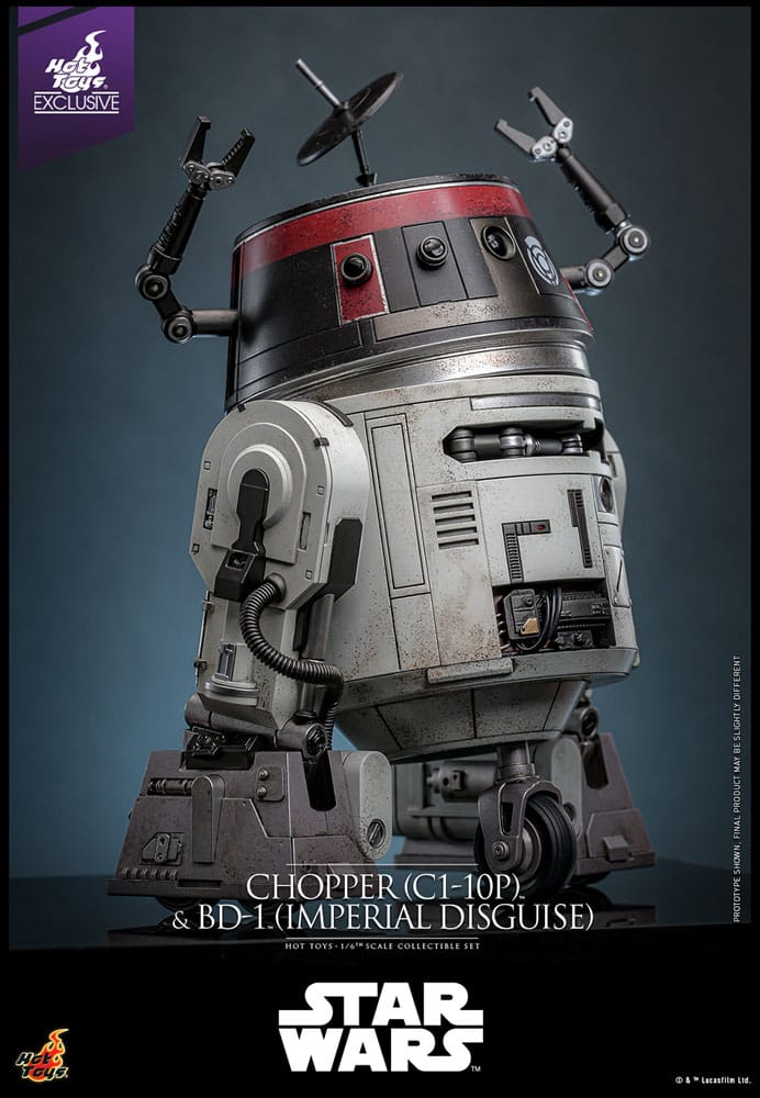 Hot Toys Star Wars Chopper (C1 10P) & BD 1 (Imperial Disguise) Set 1/6 Actionfigur