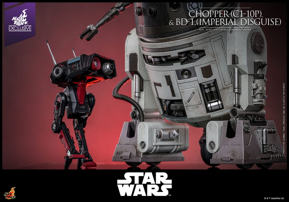 Hot Toys Star Wars Chopper (C1 10P) & BD 1 (Imperial Disguise) Set 1/6 Actionfigur