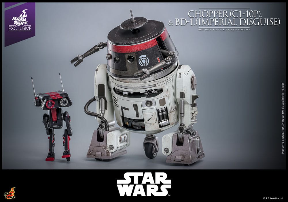 Hot Toys Star Wars Chopper (C1 10P) & BD 1 (Imperial Disguise) Set 1/6 Actionfigur