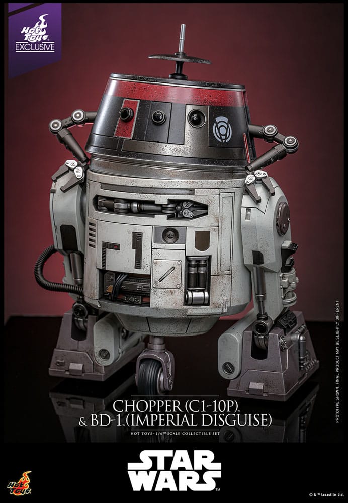 Hot Toys Star Wars Chopper (C1 10P) & BD 1 (Imperial Disguise) Set 1/6 Actionfigur