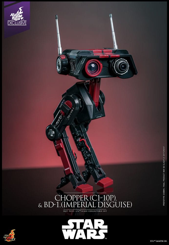 Hot Toys Star Wars Chopper (C1 10P) & BD 1 (Imperial Disguise) Set 1/6 Actionfigur