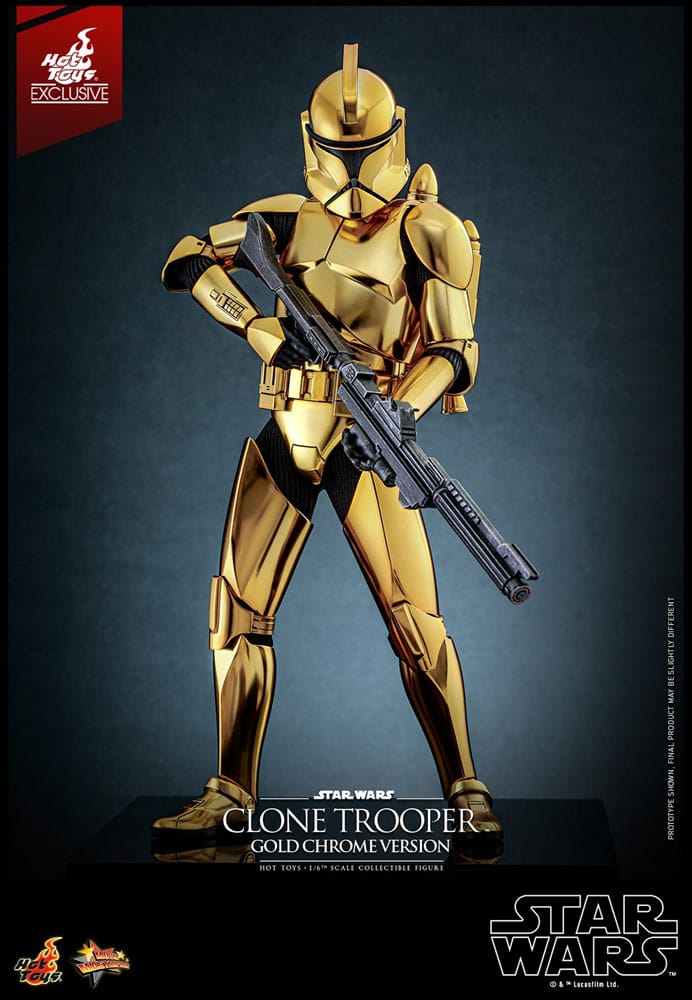 Hot Toys Star Wars Clone Trooper (Gold Chrome Version) Exclusive 1/6 Actionfigur