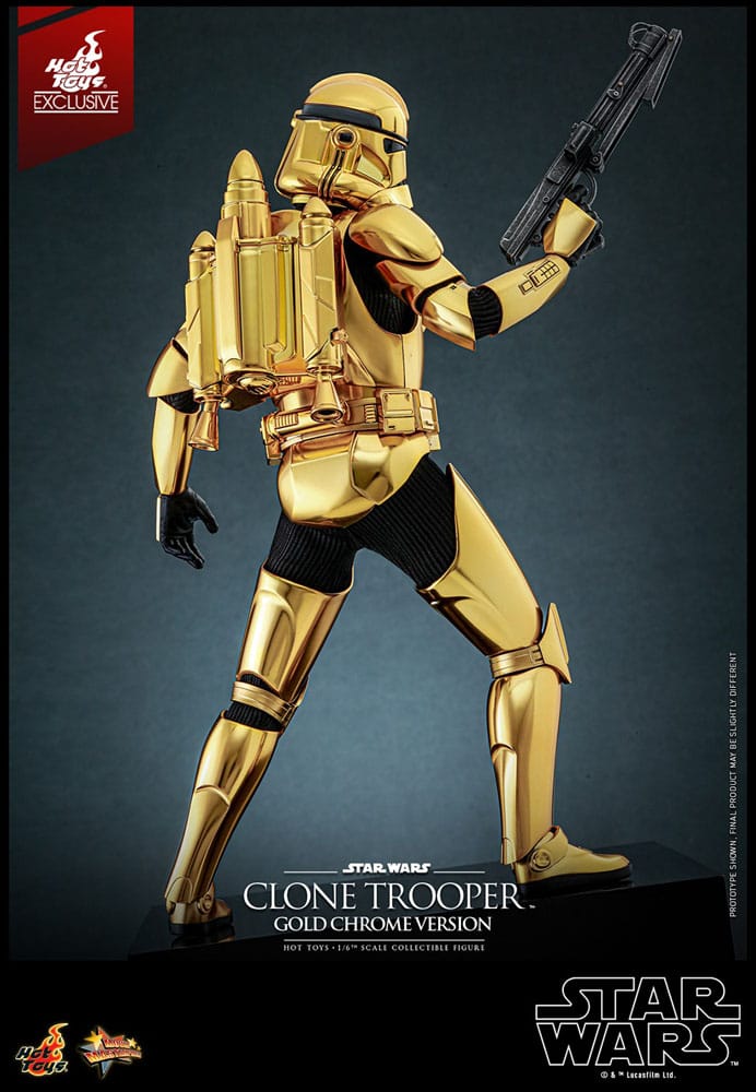 Hot Toys Star Wars Clone Trooper (Gold Chrome Version) Exclusive 1/6 Actionfigur