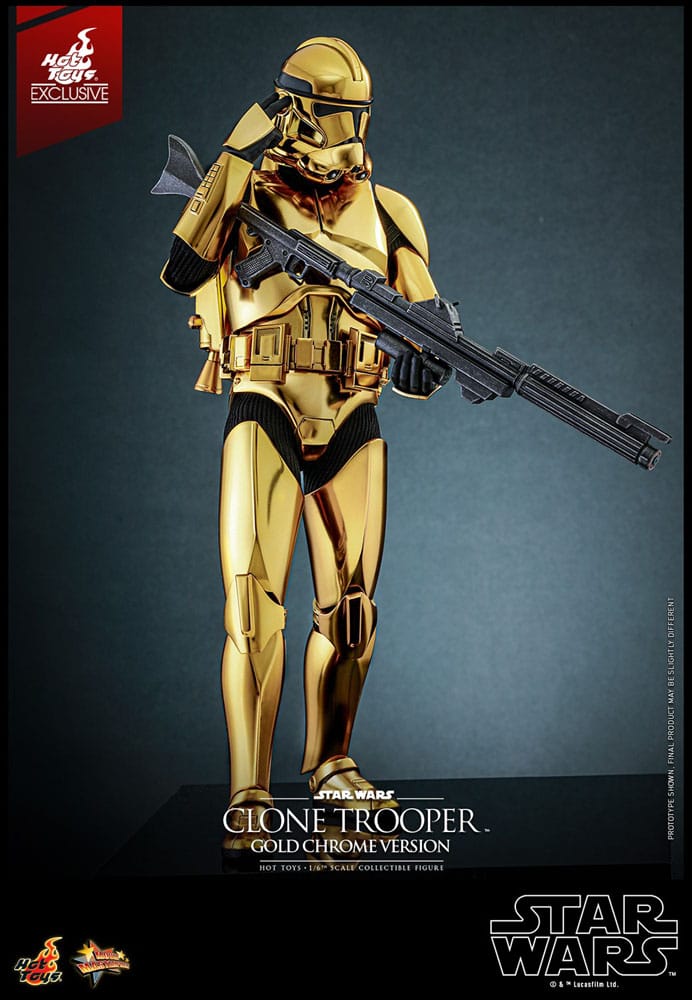 Hot Toys Star Wars Clone Trooper (Gold Chrome Version) Exclusive 1/6 Actionfigur
