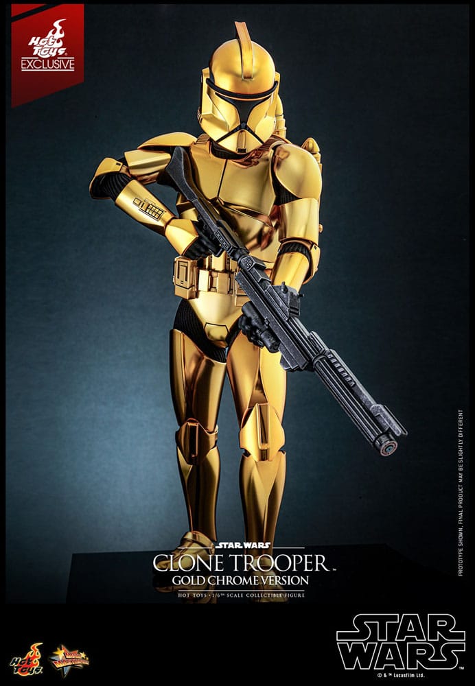 Hot Toys Star Wars Clone Trooper (Gold Chrome Version) Exclusive 1/6 Actionfigur
