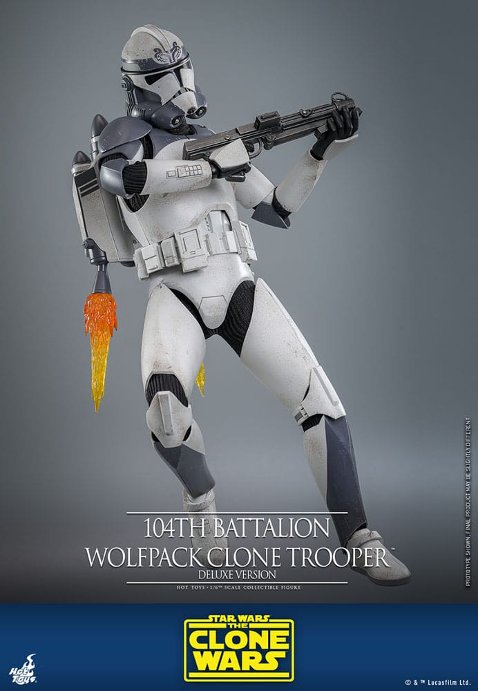 Hot Toys Star Wars Clone Wars 104th Wolfpack Clone Trooper Deluxe Version 1/6 Actionfigur