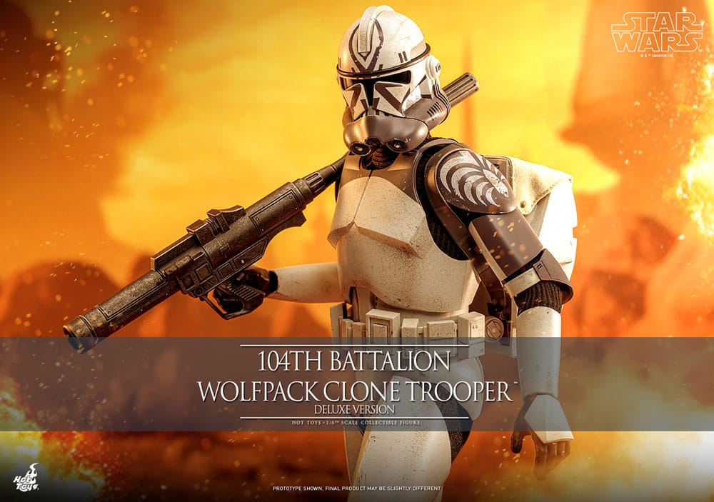 Hot Toys Star Wars Clone Wars 104th Wolfpack Clone Trooper Deluxe Version 1/6 Actionfigur
