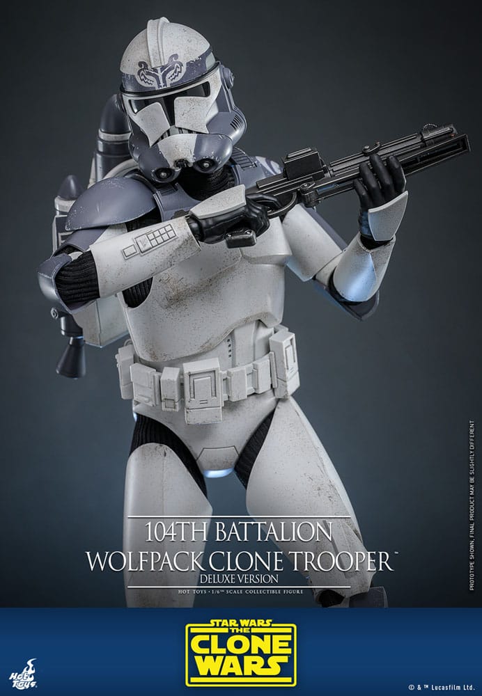 Hot Toys Star Wars Clone Wars 104th Wolfpack Clone Trooper Deluxe Version 1/6 Actionfigur