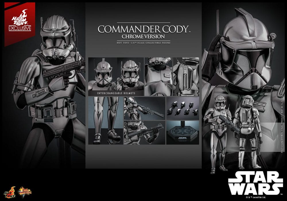 Hot Toys Star Wars Commander Cody (Chrome Version) Hot Toys Exclusive 1/6 Actionfigur