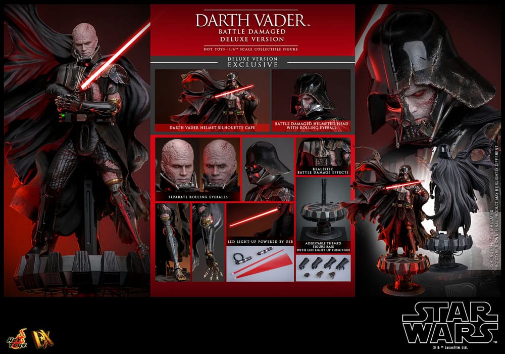 Hot Toys Star Wars Darth Vader (Battle Damaged) Deluxe Version 1/6 Actionfigur