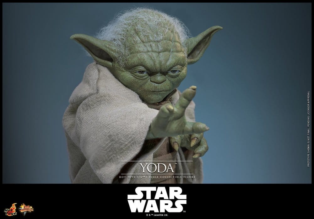 Hot Toys Star Wars: Die Rache der Sith Movie Masterpiece Actionfigur 1/6 Yoda 14 cm
