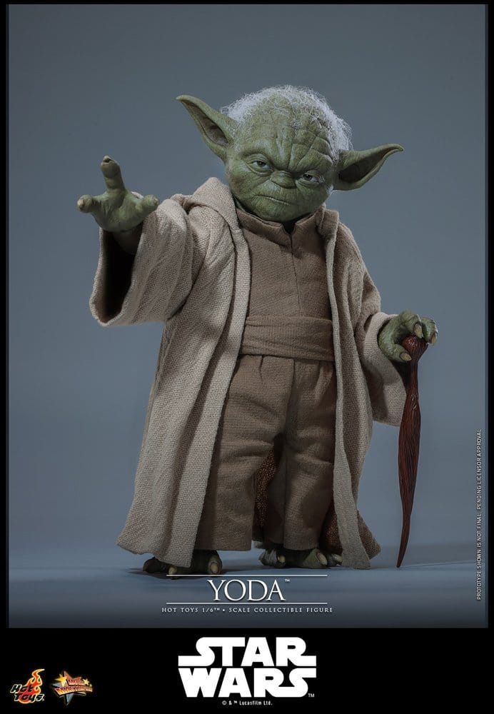 Hot Toys Star Wars: Die Rache der Sith Movie Masterpiece Actionfigur 1/6 Yoda 14 cm