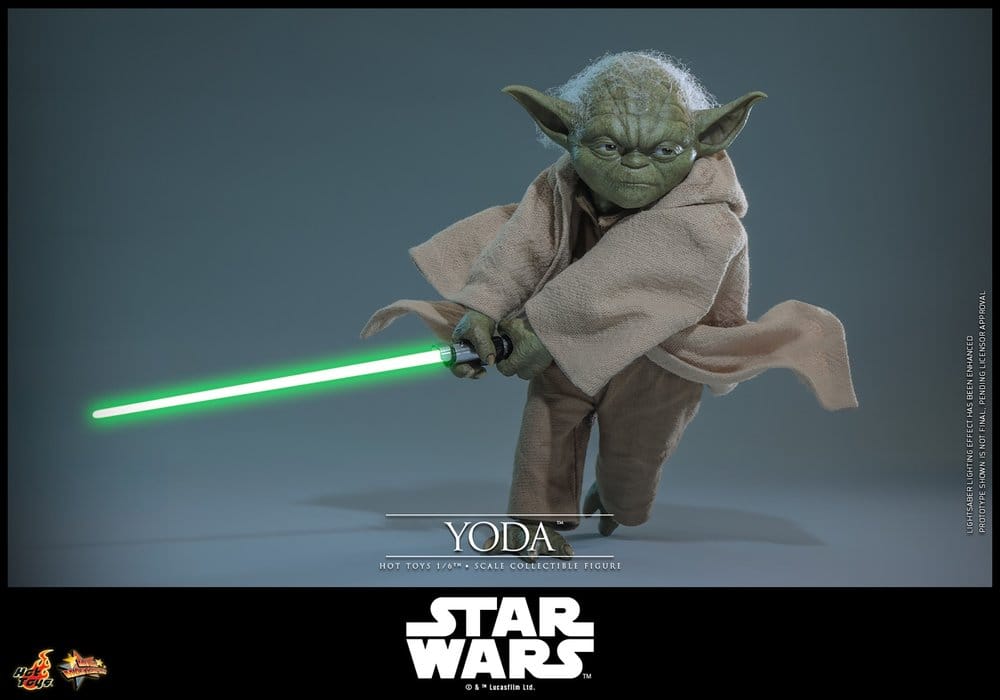Hot Toys Star Wars: Die Rache der Sith Movie Masterpiece Actionfigur 1/6 Yoda 14 cm