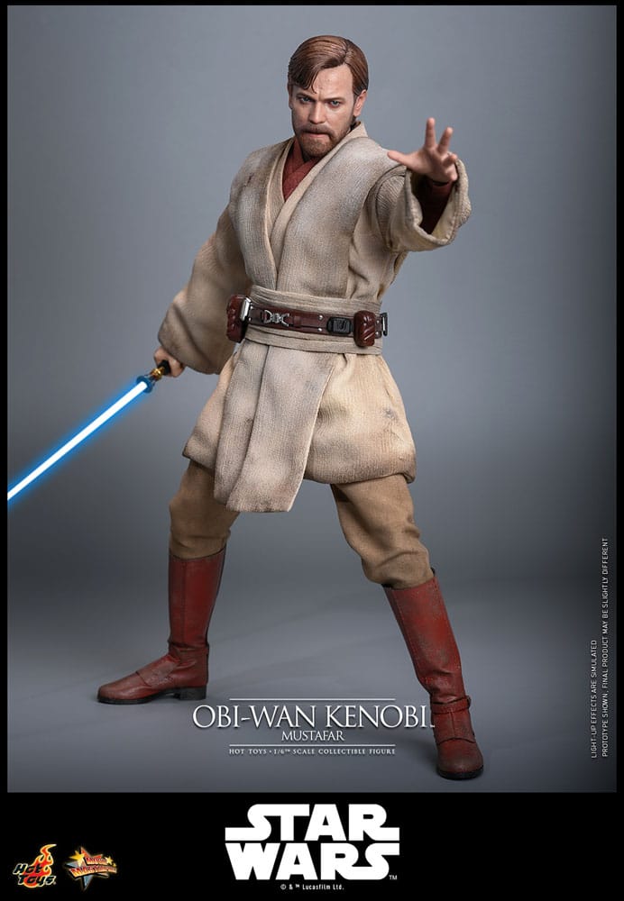 Hot Toys Star Wars Episode III Die Rache der Sith Obi-Wan Kenobi Mustafar 1/6 Actionfigur