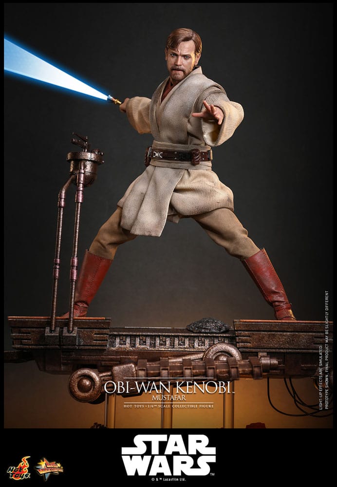 Hot Toys Star Wars Episode III Die Rache der Sith Obi-Wan Kenobi Mustafar 1/6 Actionfigur