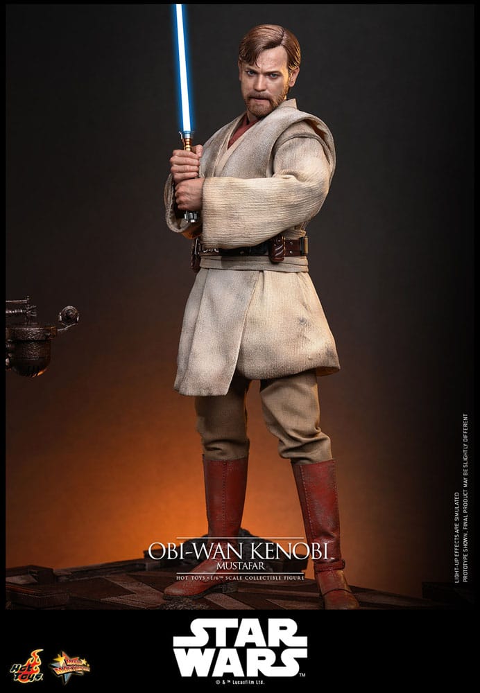Hot Toys Star Wars Episode III Die Rache der Sith Obi-Wan Kenobi Mustafar 1/6 Actionfigur