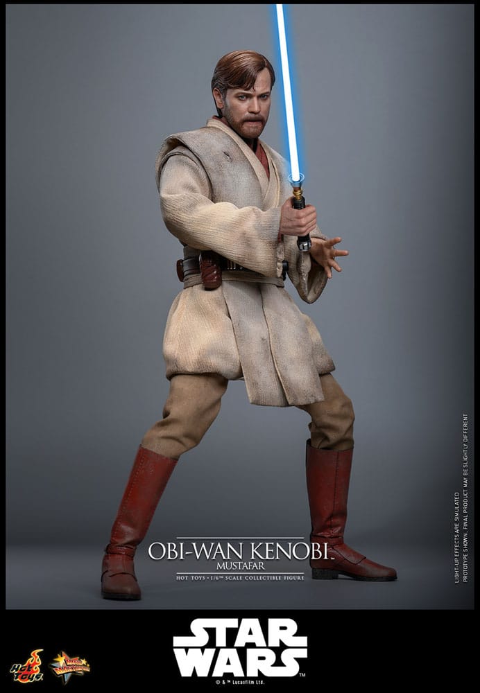 Hot Toys Star Wars Episode III Die Rache der Sith Obi-Wan Kenobi Mustafar 1/6 Actionfigur