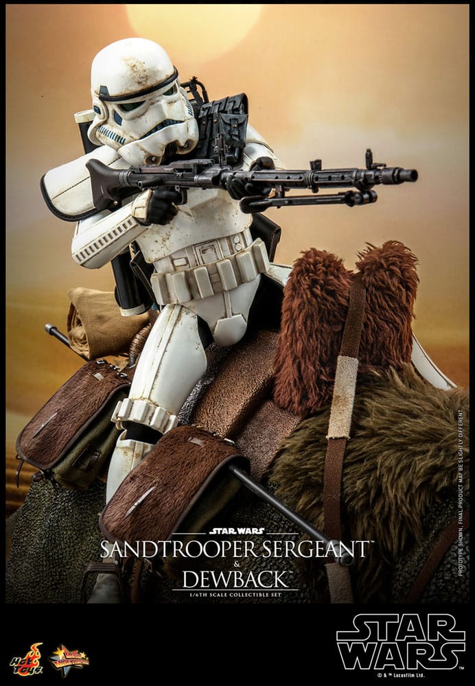 Hot Toys Star Wars Episode IV Sandtrooper Sergeant & Dewback 1/6 Actionfiguren