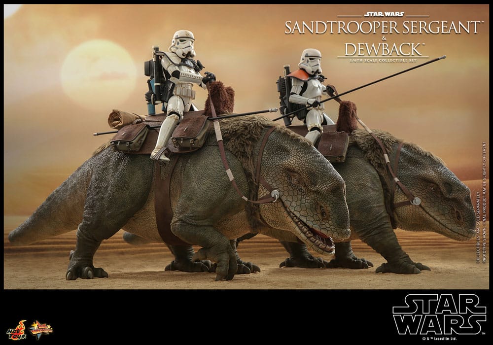Hot Toys Star Wars Episode IV Sandtrooper Sergeant & Dewback 1/6 Actionfiguren