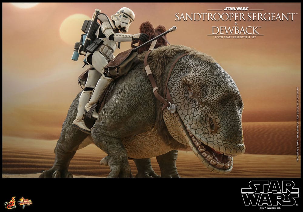 Hot Toys Star Wars Episode IV Sandtrooper Sergeant & Dewback 1/6 Actionfiguren