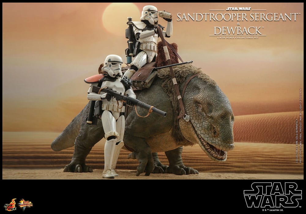Hot Toys Star Wars Episode IV Sandtrooper Sergeant & Dewback 1/6 Actionfiguren