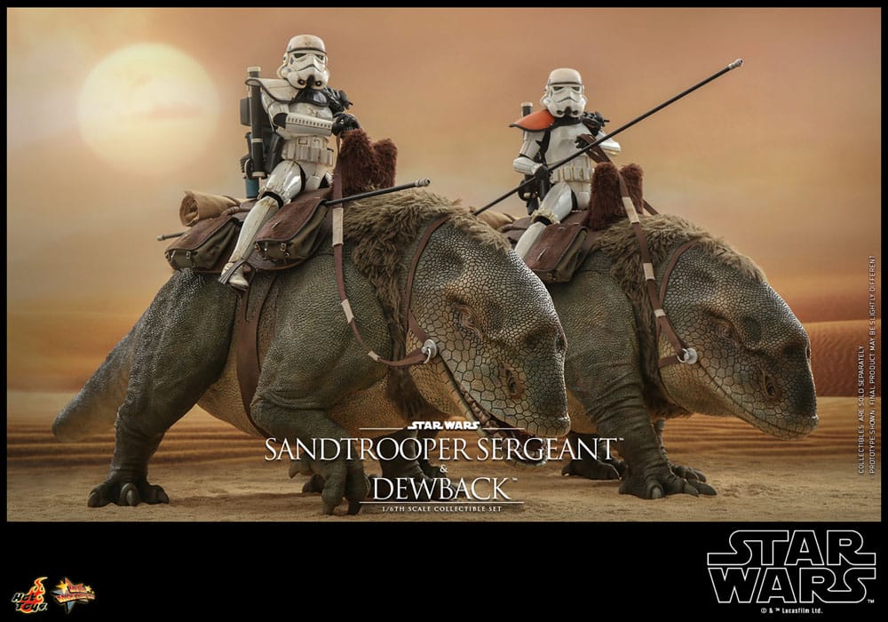 Hot Toys Star Wars Episode IV Sandtrooper Sergeant & Dewback 1/6 Actionfiguren