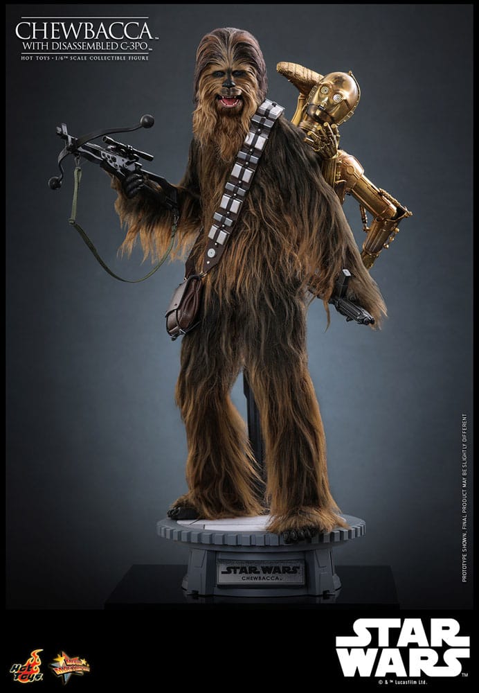 Hot Toys Star Wars Episode V Chewbacca with Disassembled C-3PO 1/6 Actionfigur