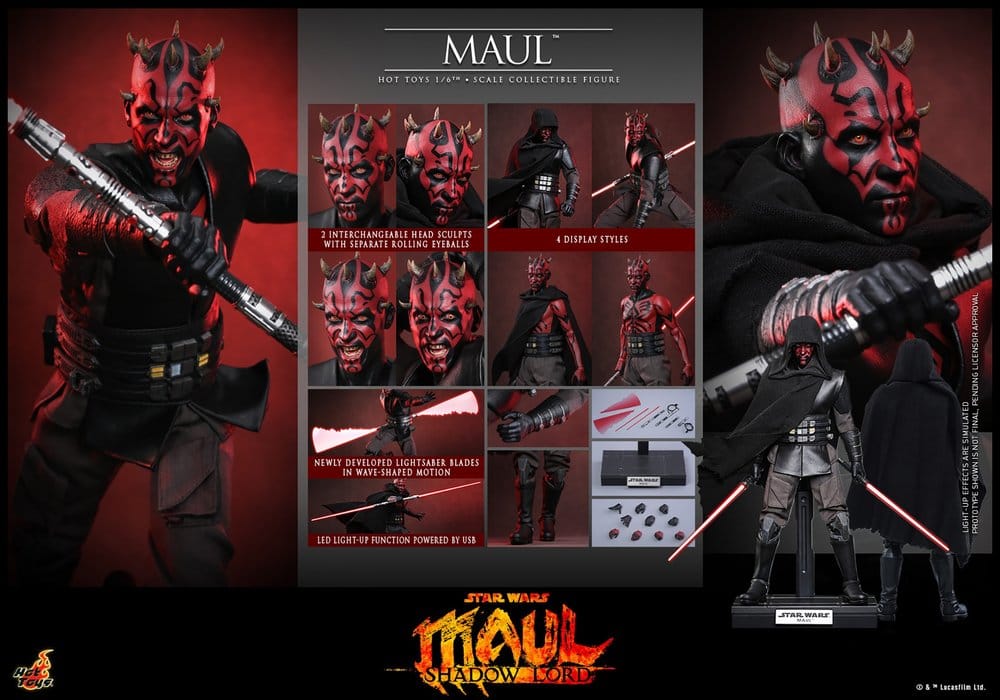 Hot Toys Star Wars Maul Shadow Lord Television Masterpiece 1/6 Actionfigur