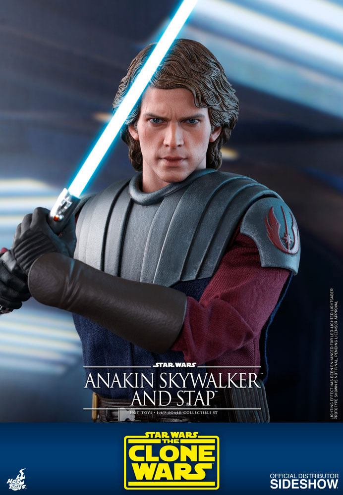 Hot Toys Star Wars The Clone Wars Anakin Skywalker & STAP 1/6 Actionfigur 31 cm