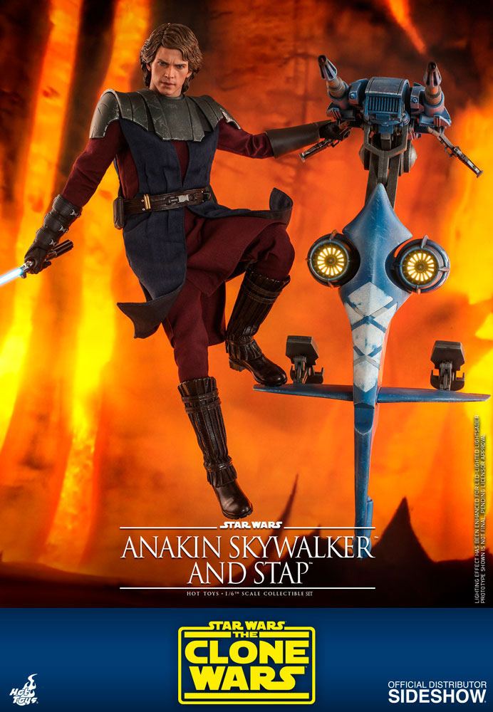 Hot Toys Star Wars The Clone Wars Anakin Skywalker & STAP 1/6 Actionfigur 31 cm
