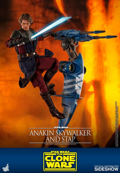 Hot Toys Star Wars The Clone Wars Anakin Skywalker & STAP 1/6 Actionfigur 31 cm