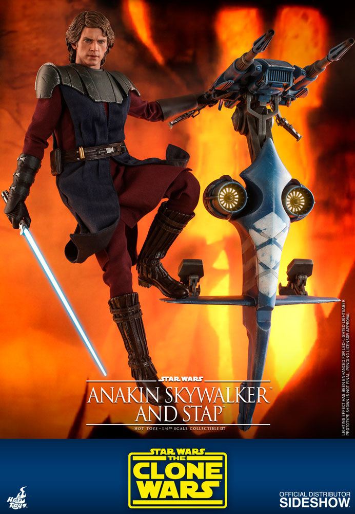 Hot Toys Star Wars The Clone Wars Anakin Skywalker & STAP 1/6 Actionfigur 31 cm