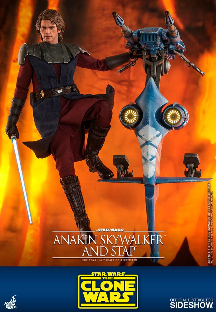Hot Toys Star Wars The Clone Wars Anakin Skywalker & STAP 1/6 Actionfigur 31 cm
