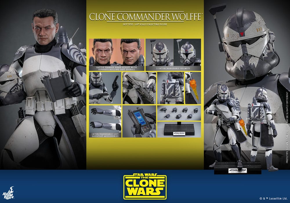 Hot Toys Star Wars The Clone Wars Clone Commander Wolffe 1/6 Actionfigur