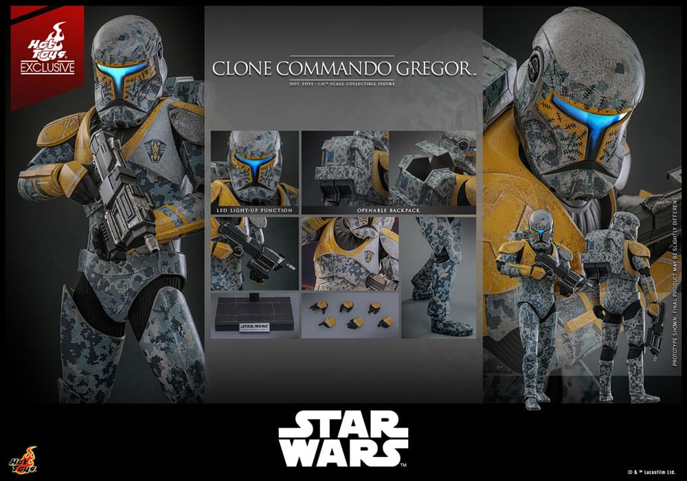 Hot Toys Star Wars The Clone Wars Clone Commando Gregor Exclusive 1/6 Actionfigur
