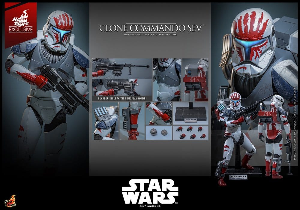 Hot Toys Star Wars The Clone Wars Clone Commando Sev (Hot Toys Exclusive) 1/6 Actionfigur
