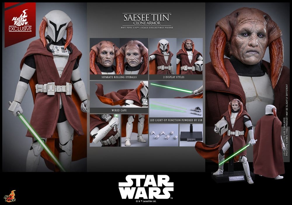 Hot Toys Star Wars The Clone Wars Saesee Tiin (Clone Armor) (Hot Toys Exclusive) 1/6 Actionfigur