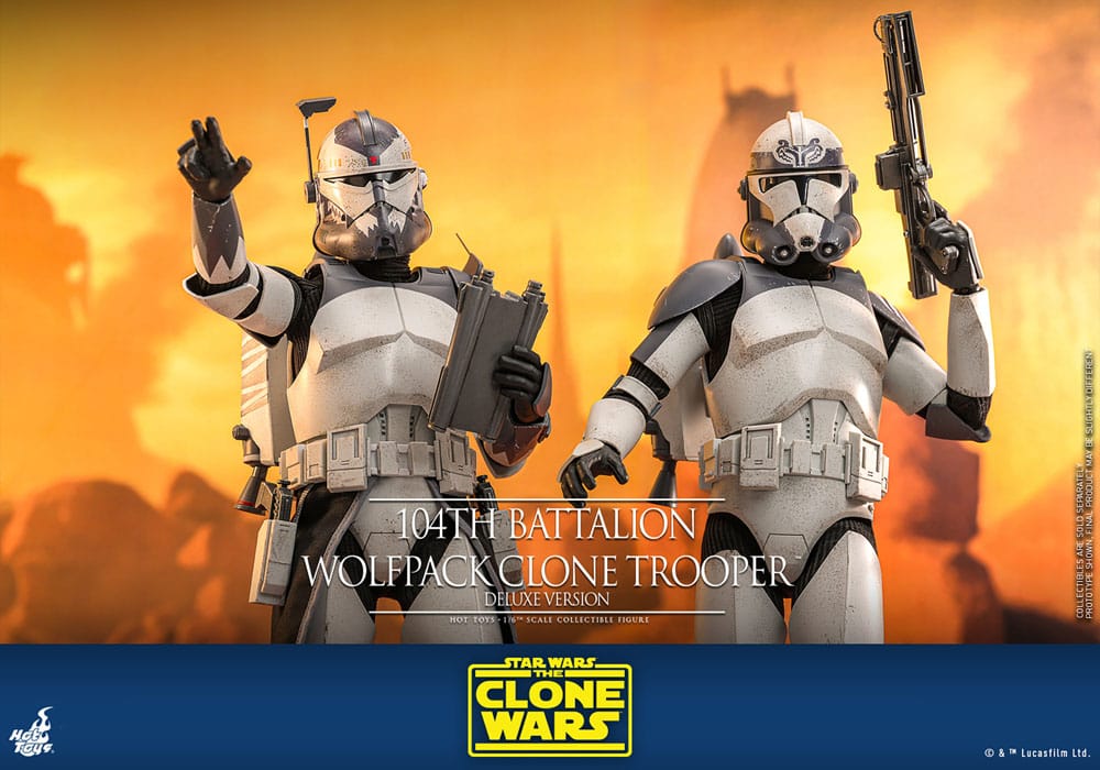 Hot Toys Star Wars The Clone Wars Wolfpack Clone Trooper 104th Battalion Deluxe 1/6 Actionfigur