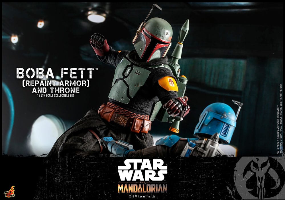 Hot Toys Star Wars The Mandalorian Boba Fett Repaint Armor and Throne Special Edition 1/6 Actionfigur