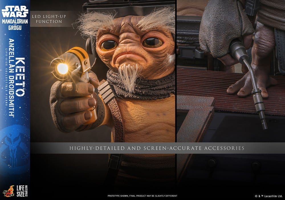 Hot Toys Star Wars The Mandalorian & Grogu Keeto (Anzellan Droidsmith) Life-Size Figur